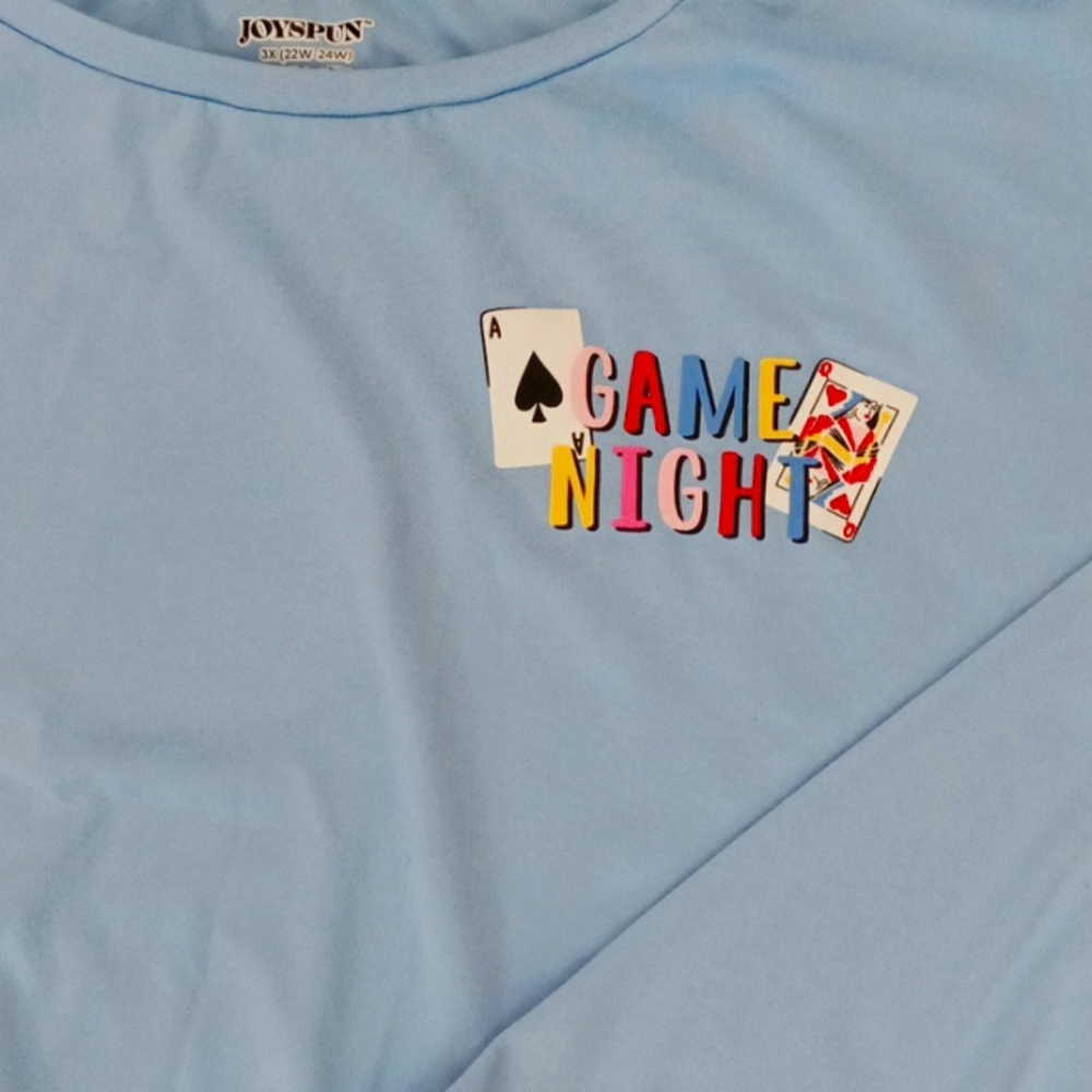 Women's Pajamas with Fun Print Game Night - Picture 5 of 10